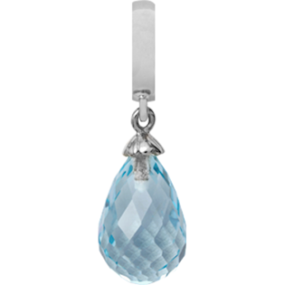 Christina Collect Drop Sky charm – sølv, 6 mm til Classic læderarmbånd